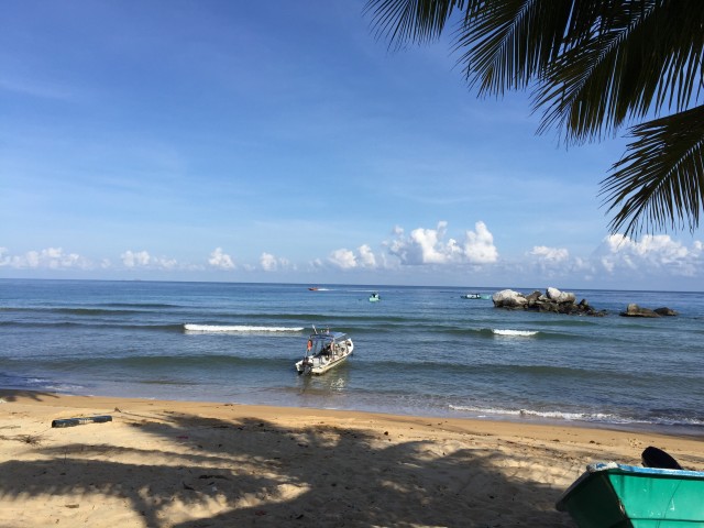 Uitzicht vanaf het strand