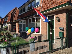 De vlag hangt uit