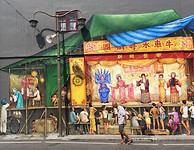 Muurschildering Chinatown
