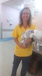Trotse en opgeluchte Nicole met baby Prosperity