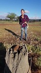 Being a cowgirl; roping