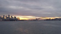 Zonsondergang op de boot..
