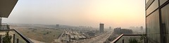 Uitzicht in Gurgaon (beetje luchtvervuiling..)