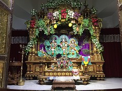 Beelden in Krishna tempel