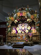 Beelden in Krishna tempel