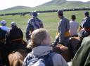 Horse racing vanaf Vera's paard tussen de locals