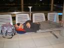 Poging tot slapen op Bangkok airport