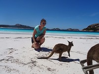 Lucky Bay met kangoeroe!