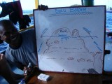 Briefing op de boot