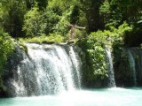 Playing in the waterfalls