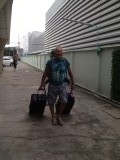 Hahaha our personal luggage carrier for this month