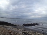 Black sand beach