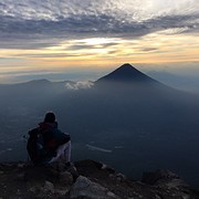 Looking at the volcano