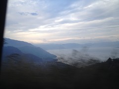 View of Lake Atitlan from the bus