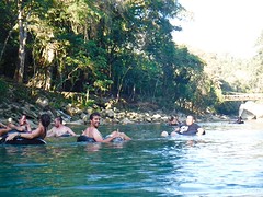 Tubing on the river