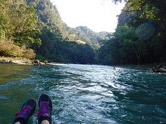 Tubing on the river