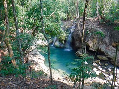 Hotspring waterfalls in the jungle