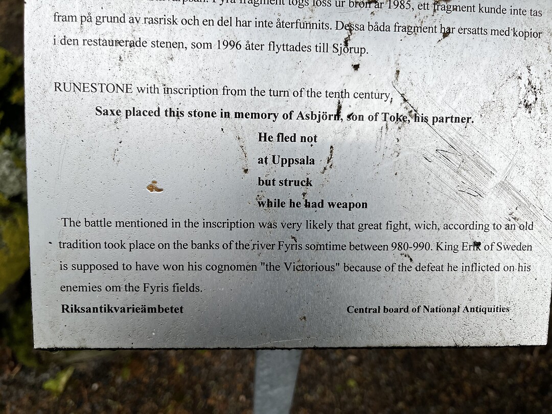 Tekst van de runesteen