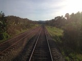 Uitzicht vanuit de trein naar Kandy
