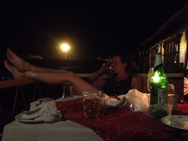 Genieten met een biertje