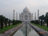 Taj Mahal bij zonsopkomst