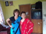 In onze sari's