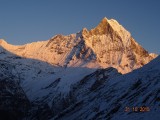 Zonsondergang Machhapuchhre: 6997 m