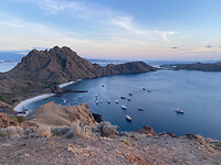 komodo national park with touristboats