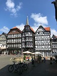 Huizen aan het Marktplein van Fritzlar