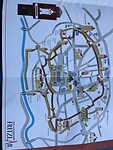 Tekening van de historische stadskern van Fritzlar
