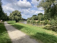 Uitzicht vanaf het zelfde bankje van de Vecht, de andere kant op🤭