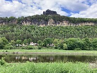 Een mooie Felsentor langs de Elbe tussen Bad Schandau en Smilka