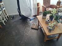 De ravage in huis
