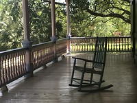 On the balcony