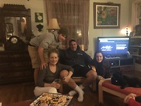 The whole family