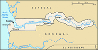 Gambia map, site