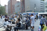 Gezellige drukte op Union Square