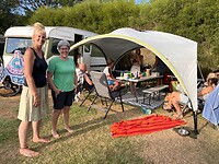 Op de camping op bezoek