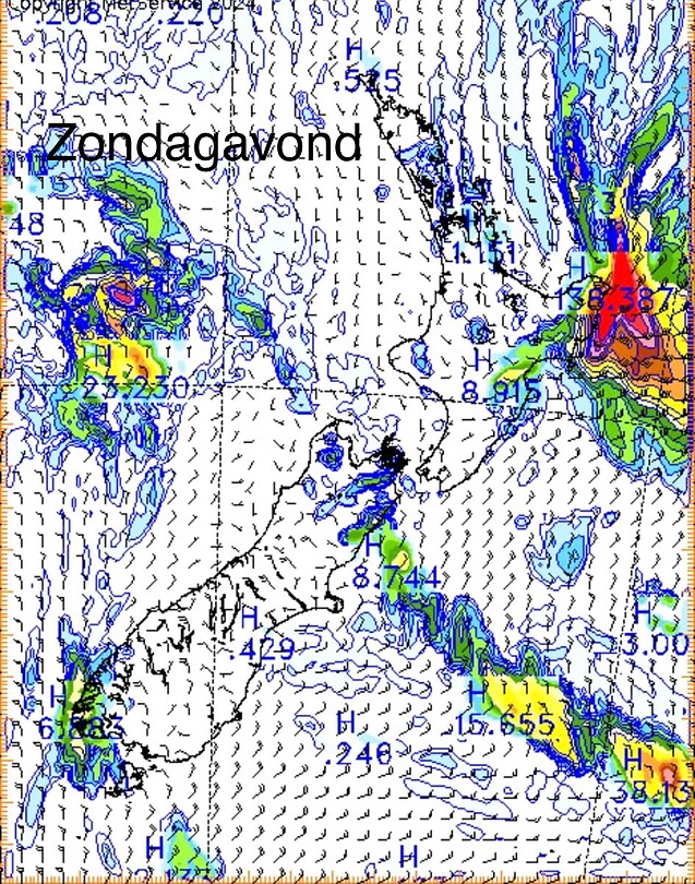 Weersvoorspelling zondagavond