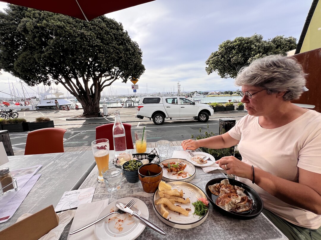 Uit eten in haven