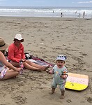 Op t strand