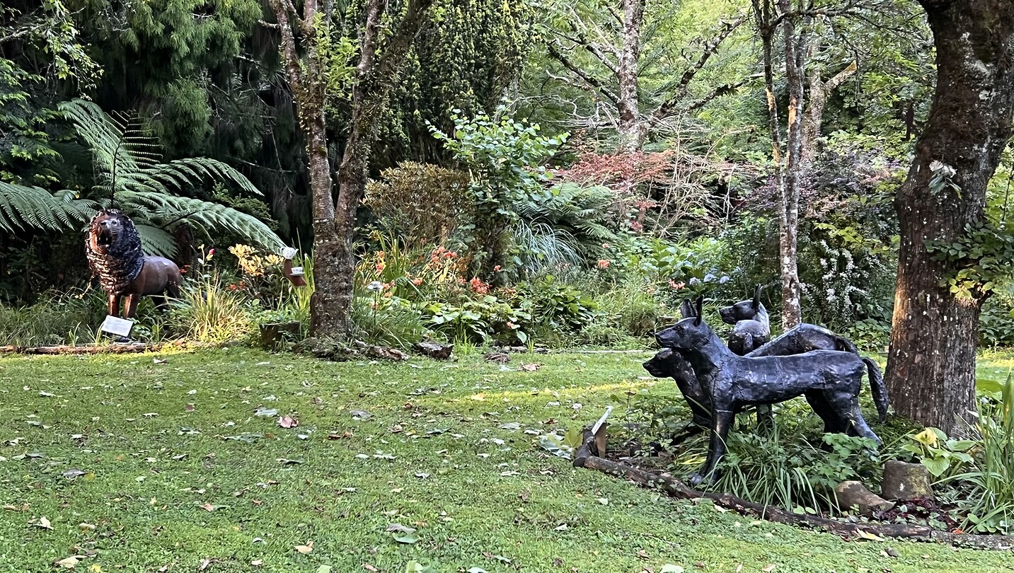 De tuin van de overnacht plaats