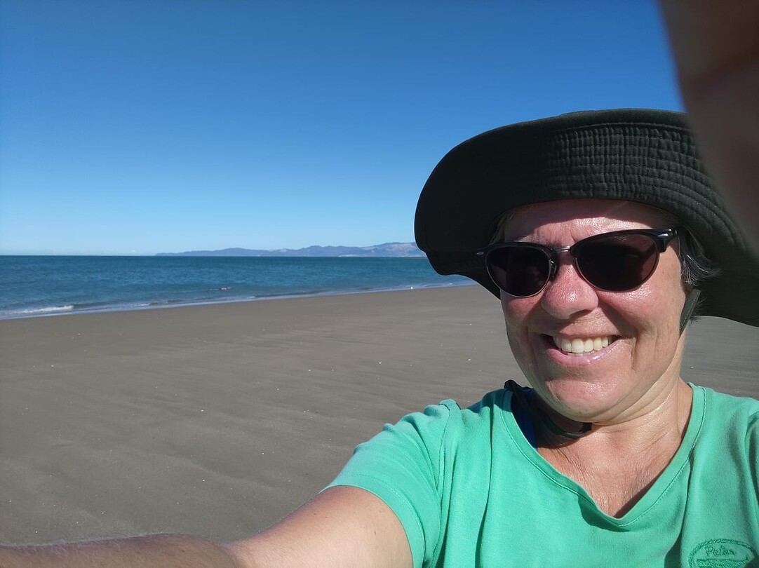 Berna op het strand