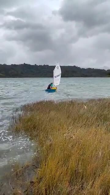 Optimist zeilen op de Parapara Inlet