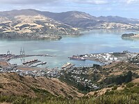 Uitzicht op Lyttleton