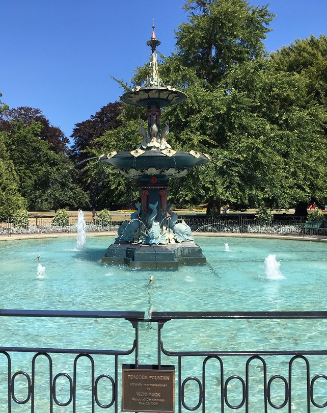 Fontein in Hagley park