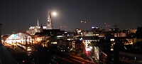 Volle maan, van af het dakterras