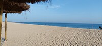 ‘t Is rustig op het strand