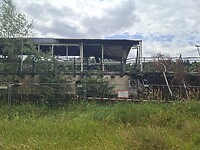 verlaten roestige boot