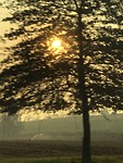 De zon is zelfs niet meer helder